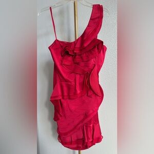 BCBGMAXAZRIA Jonesy Dress in Ruby Red size 8